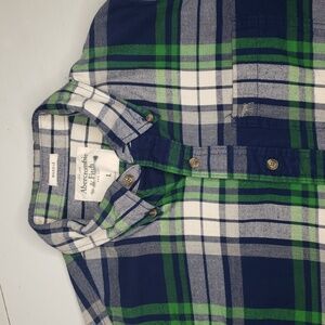 Abercrombie & Fitch Mens Muscle Plaid Button Up Shirt Size L Preppy Layers